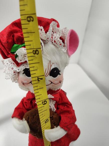 Annalee Holiday 8" Christmas Whimsy Mouse in Night Gown with Cookie New - Picture 10 of 10